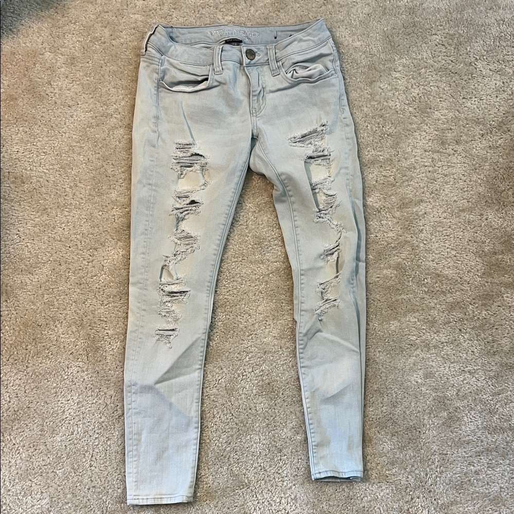 American Eagle Outfitters Light Blue Skinny Jeans